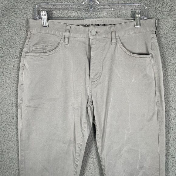 Rhone Gray Mens Everday Twill 5 Pocket Pant Size 30X32 Slim Straight - Picture 2 of 13